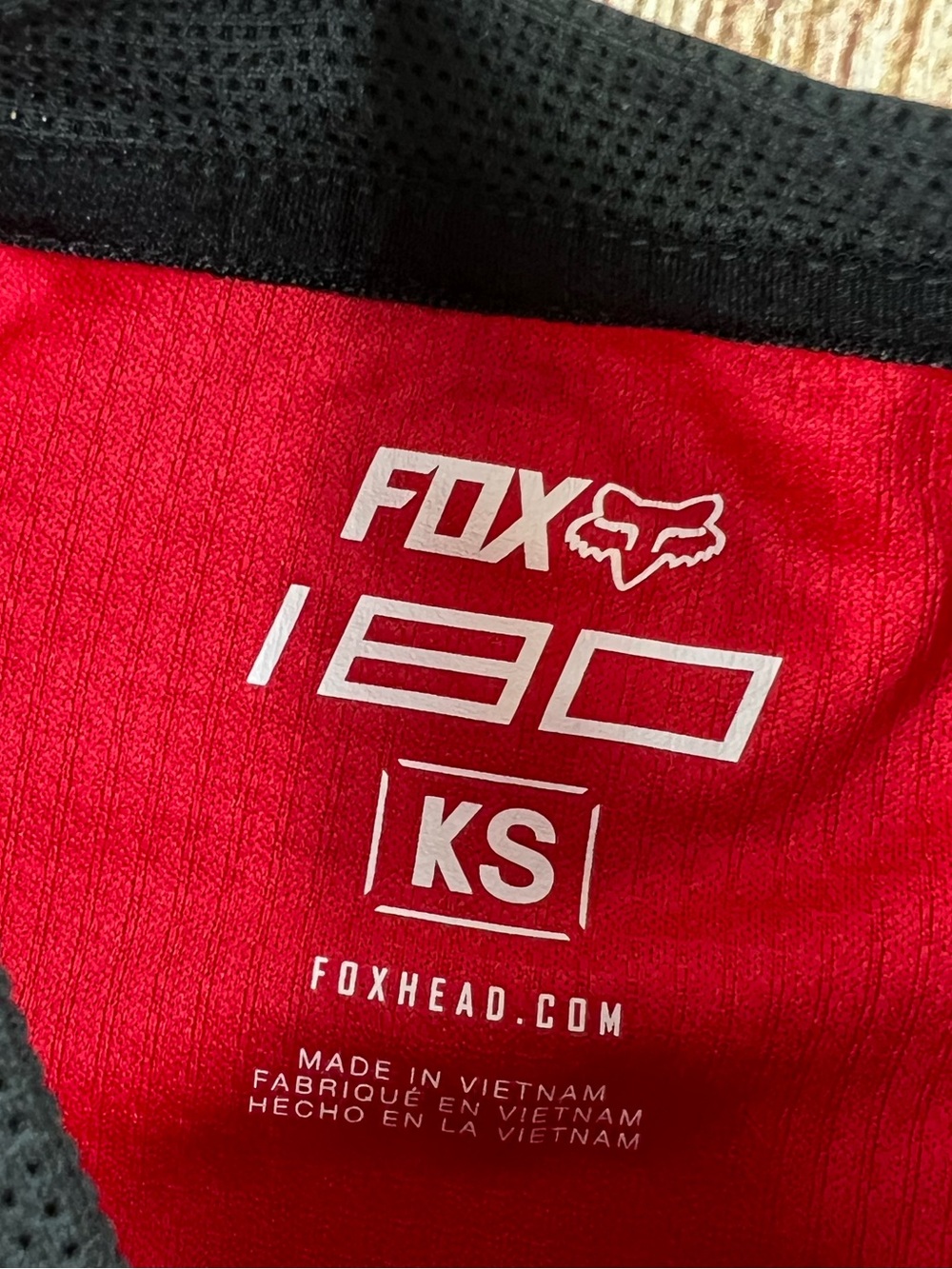 Fox Racing 180 Prix Red Black Motocross Jersey Youth Kids Size Small - Picture 3 of 6